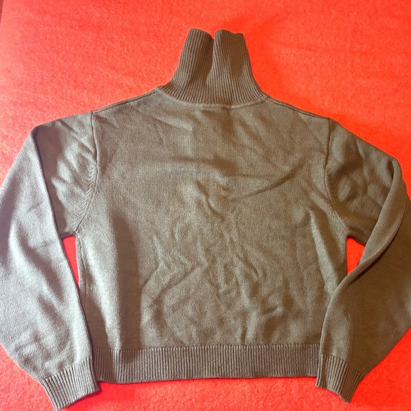 Green ribbed zip-collar sweater NWT - Picture 8 of 8